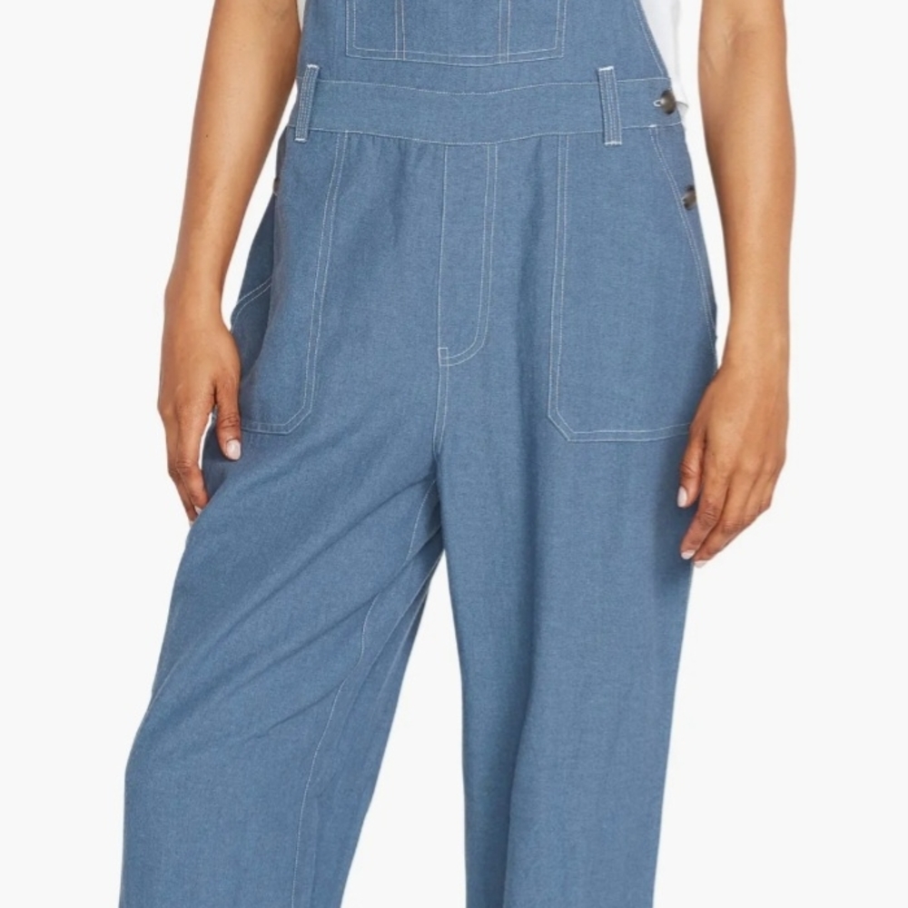 Women's Volcom Sunday Strut Denim Overalls MSRP $75